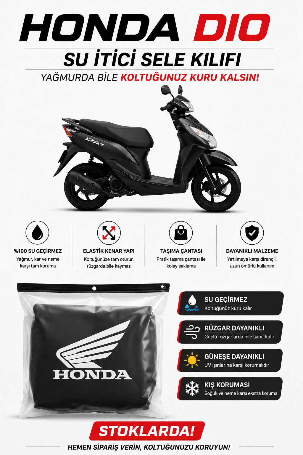 DİO Su Geçirmez Sele Kılıfı Uyumlu